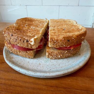 Speckled plate with sandwich