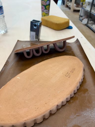 Work ready to be glazed