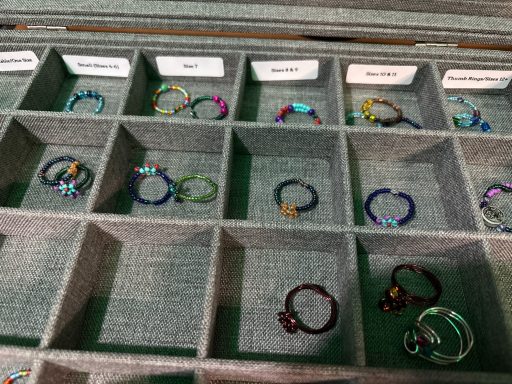 Beaded Rings in Box